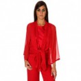 Blusa de seda roja
